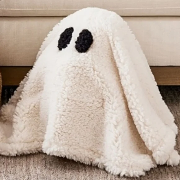 Halloween Sherpa Ghost Pillow NWT - Picture 2 of 3